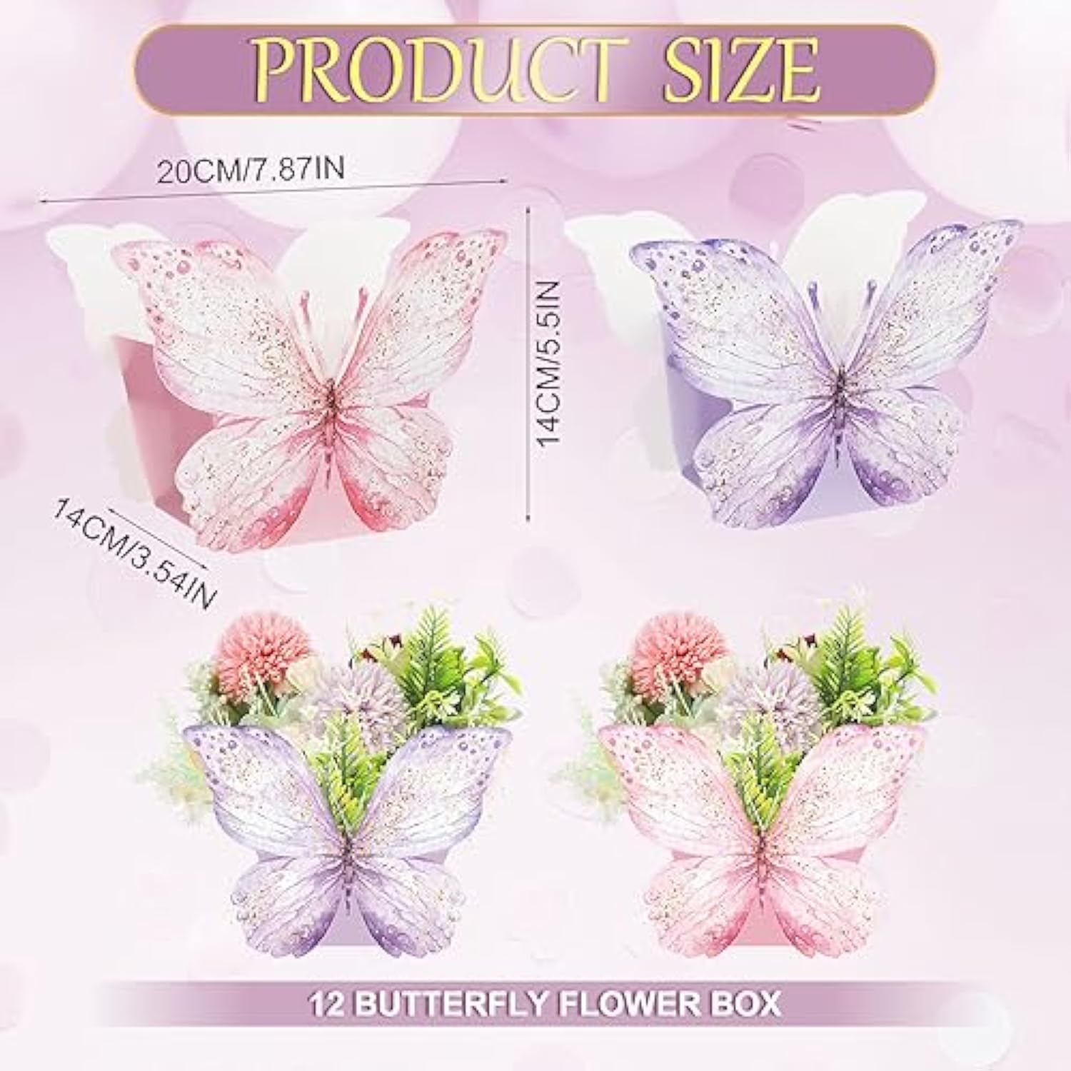 12 Pcs Butterfly Centerpieces Baby Shower Butterfly Party Decorations
