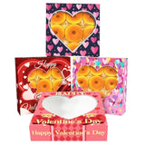 Auto-Pop Up Valentine 12Pcs Pie Boxes 10X10X2.5 Inches Easy Assemble Macaroon Cookie Bakery Boxes With Window For Valentine'S Day