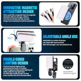 129 Led Double Side Magnetic Selfie Light For Iphone, 3000 Mah Rechargeable Phone Fill Light Clip, Adjusted 3 Light Modes For Phone Iphone Android Ipad Laptop For Makeup Tiktok Selfie Vlog