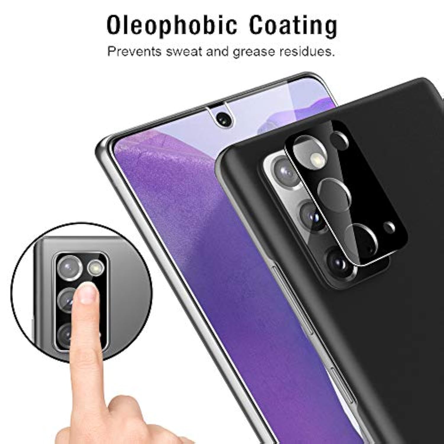 4 Pack Samsung Galaxy Note 20 5G Screen and Camera Glass Protectors 9H