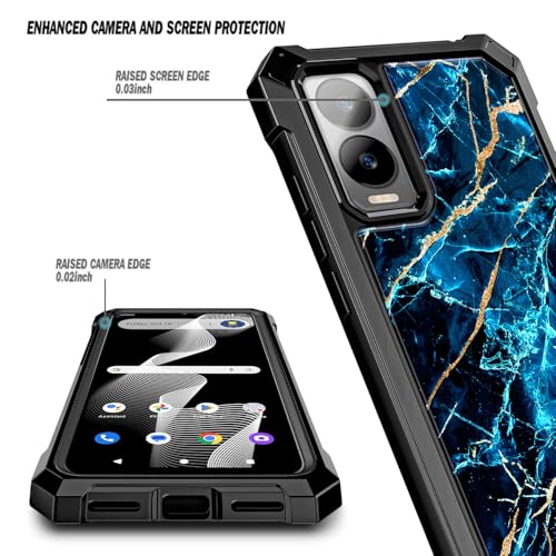 For Cricket Icon 6 Case (Sl219C), At&T Verge (Sl219A) With [Built-In Screen Protector] 9Ft Military Grade Drop Tested, Full-Body Protective Shockproof Bumper Cover (Black)