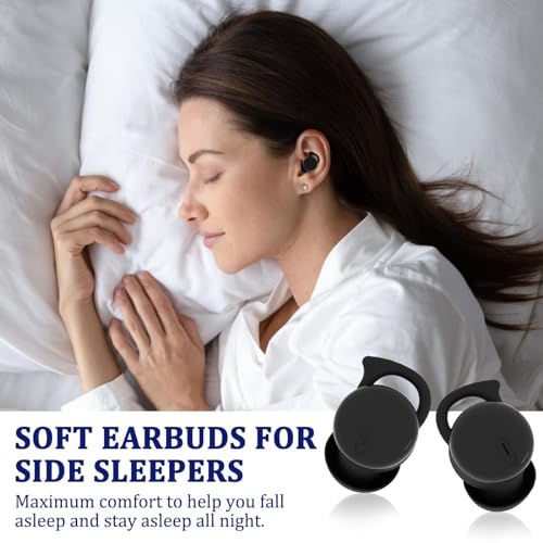 Invisible Sleep Headphones, Sleep Earbuds for Side Sleepers, Small Comfortable Noise Blocking Sleep Earphones,Bluetooth 5.3 Wireless Earbuds, in-Ear