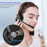 N/X Telephone Headset with Noise Cancelling Mic, Corded RJ9 Phone Headset Compatible with Cisco CP-7821 7841 7942G 7931G 7940 7941G 7945G 7960 7961G