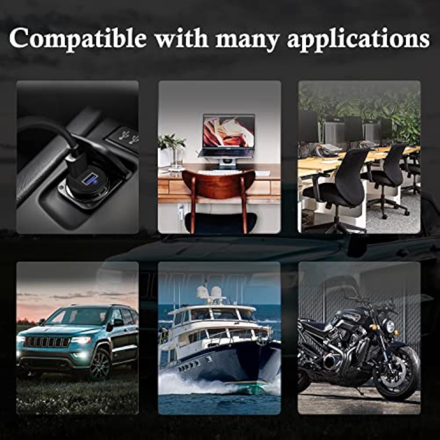 Alloy Dual Port Usb 3.0 Car Dashboard Flush Mount Cable, Male To Female With L