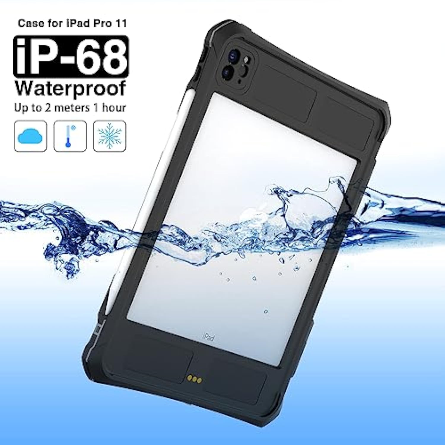 For Ipad Pro 11 Inch Waterproof Case 2022/2021/2020/2018(4Th/3Rd/2Nd/1St),360