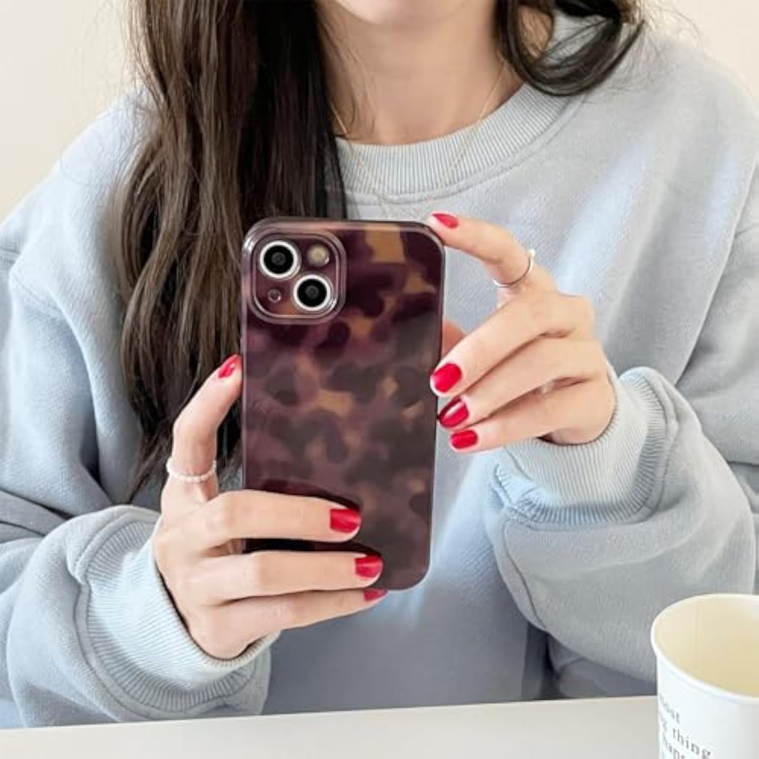 Tortoiseshell Leopard Print Phone Case for iPhone 14