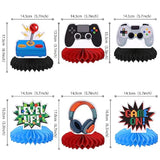 6pcs Video Game Honeycomb Centerpieces for Kids' Birthday & Baby Shower Party Decor