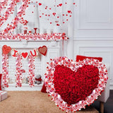 49.2Ft Valentine’S Day Heart Tinsel Garland Pink Red White Metallic Twist Garland Shining Ceiling Hanging Decorations For Valentine’S Day Party Anniversary Birthday Holiday Indoor Supplies