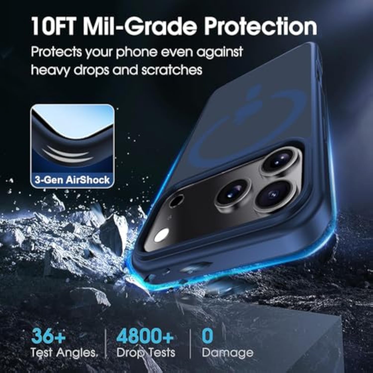 Magnetic & Shockproof Case for iPhone 17 Pro Max, Deep Blue