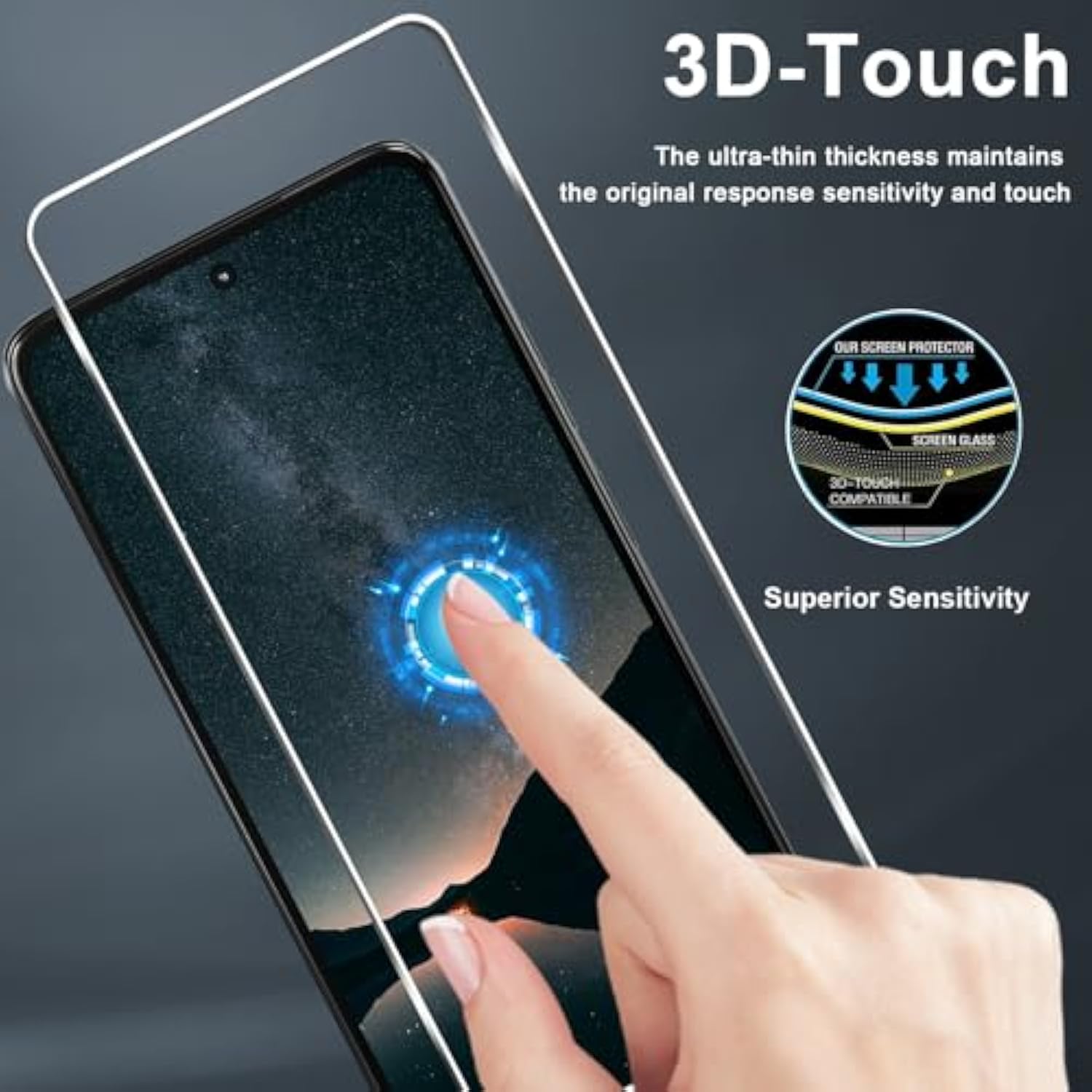 3 Pack Moto G 2025 Screen Protector [6.7 Inch] + 3 Pack Camera Lens Protector, Anti Scratch Bubble Free, Easy Installation