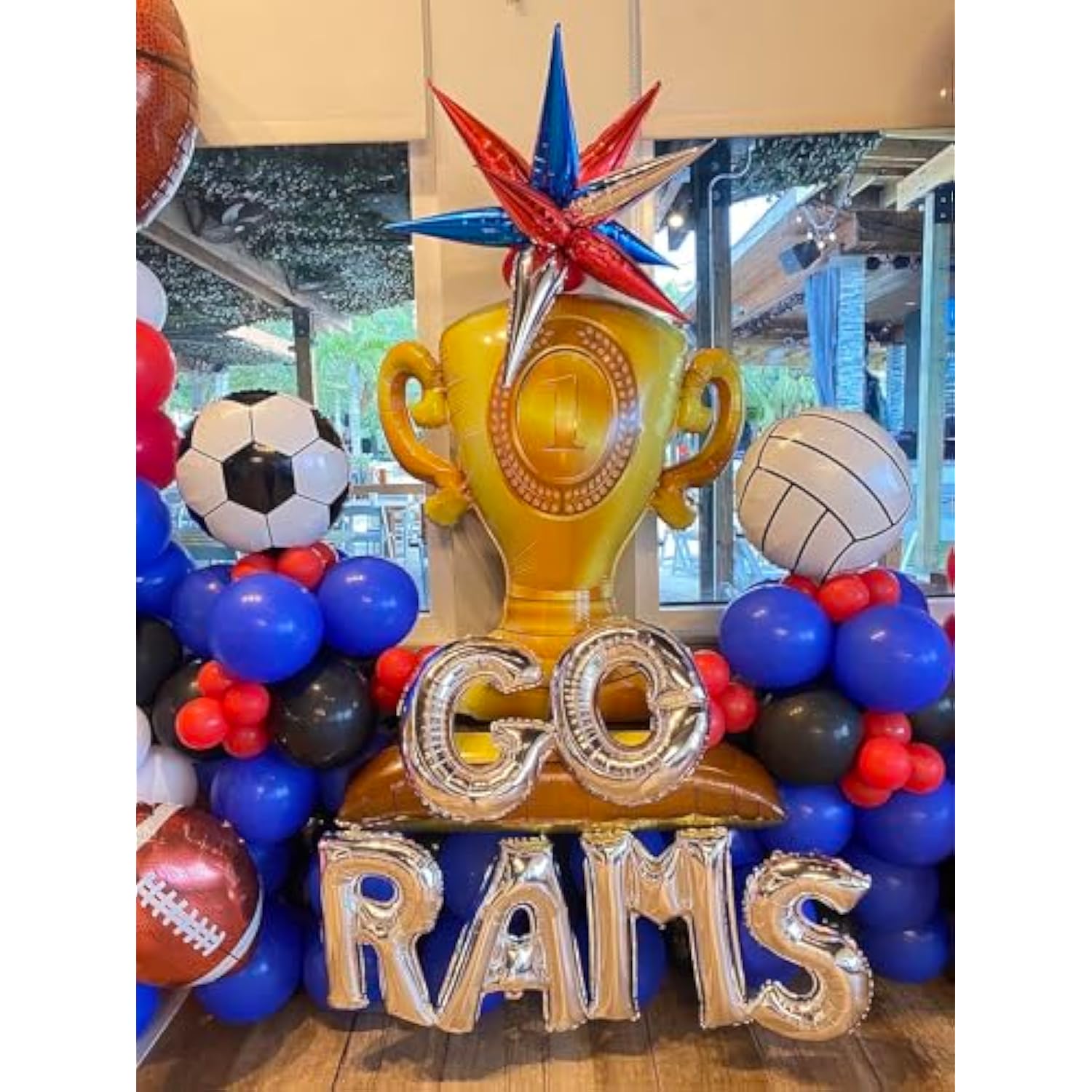 41" Standing Champion Trophy Foil Balloon First Prize Sports Party Decor