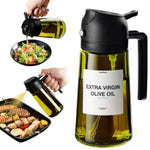 - Original 16Oz/470Ml Olive Oil Dispenser Bottle For Kitchen Gadgets And Air Fryer Accessories - Olive Oil Sprayer For Cooking W/Stickers - Black