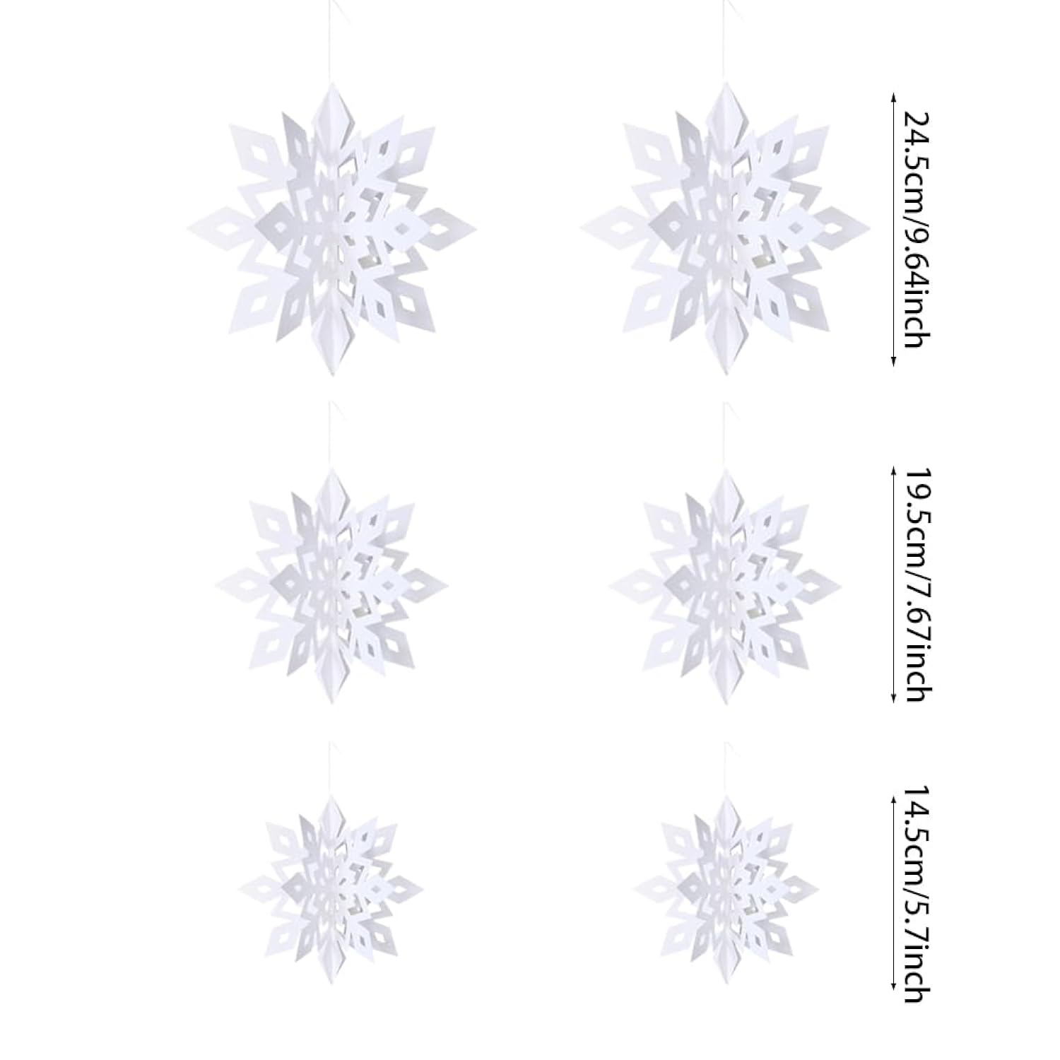 Winter Wonderland Party Decorations 56Pcs Blue White Silver Snowflake Balloons,Banner,3D Paper Hanging Snowflakes Garland For Christmas Winter Onederland 1St Birthday Party New Year Decoration