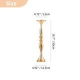 Vases For Centerpieces 2 Pcs Gold Vases Wedding Centerpieces For Tables Versatile Metal Flower Arrangement For Wedding Party Dinner Centerpiece Decor (Gold, 19.7" H)