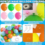 Tropical Luau Balloon Arch Kit – 160pcs Summer Pool Party Decor with Beach Ball Balloon