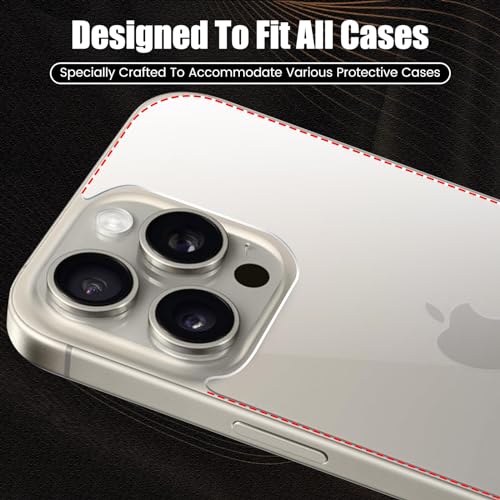 Screen Protector For Iphone 15 Pro Max, Tempered Glass Screen Protector Including Front And Back Protectors, Camera Protector, 3-In-1 Protection (6.7 Inch)
