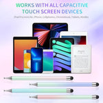 Stylus Pen For Touchscreen (4Pcs), 2 In 1 Stylus Pen For Ipad, High Precision And Sensitivity Rubber Tips And Disc Compatible With Ipad/Iphone/Android Tablets And All Touch Screens Devices (Light)
