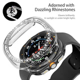 Bling Case for Samsung Galaxy Watch Ultra 47mm (2025/2024) Glitter Diamond Protective Cover PC Plated Bumper Frame Accessories for Galaxy Watch Ultra