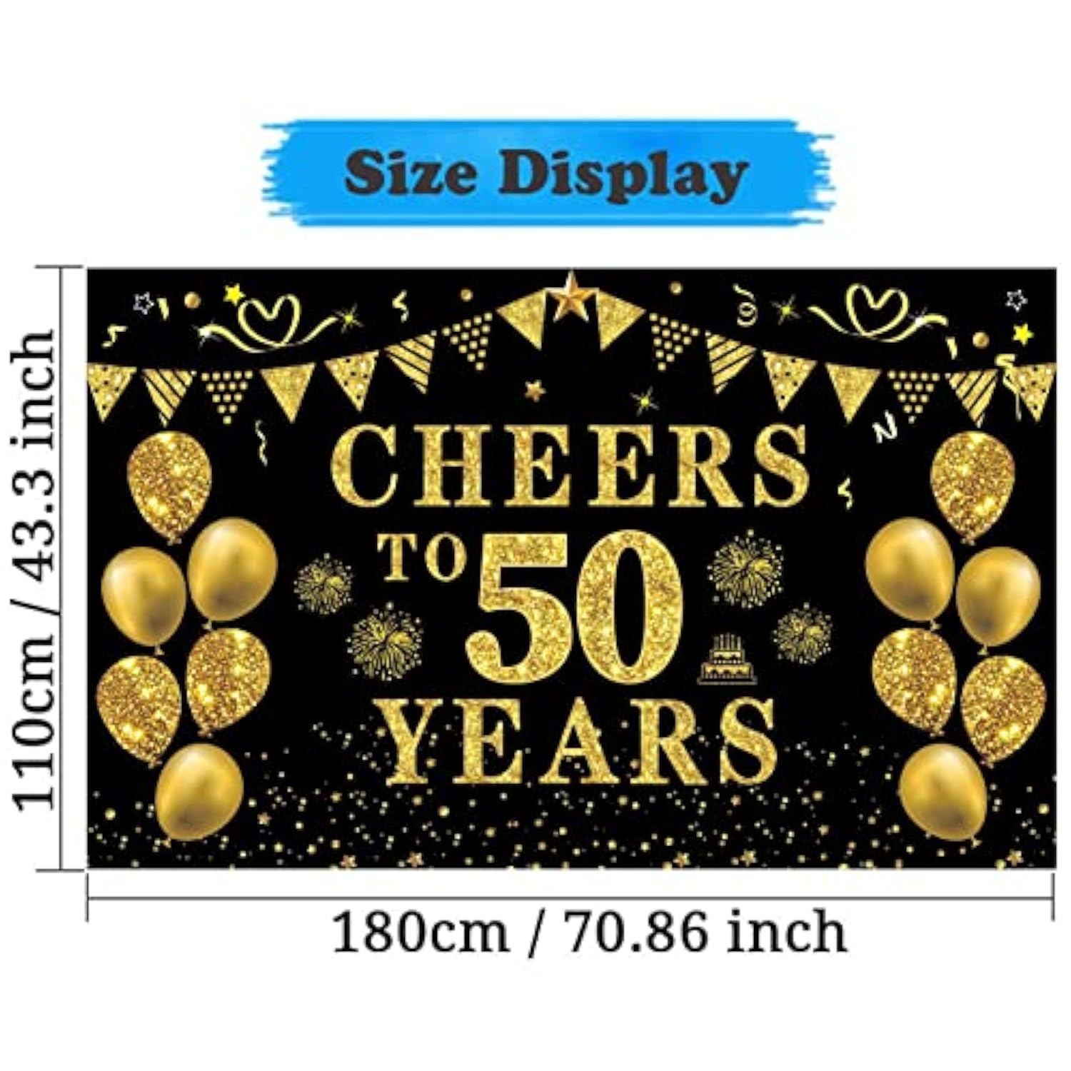 50Th Birthday/Anniversary/Wedding Decorations For Women Men, Cheers To