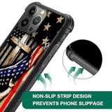 Compatible With Iphone 16 Pro Case,All-Round Protection Shockproof Anti-Scratches Tpu Cover,Cases For Man Woman-Wooden Cross Power American Flag