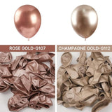 Metallic Champagne Gold Balloons, 50 Pcs 5 Inch Champagne Gold Metalli