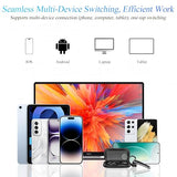 Bluetooth Headset, Wireless Bluetooth Earpiece With Led Display Charging Case, V5.3 Hands Free Noise Canceling Headphones With Dual-Mic For Computer/Laptop/Cell Phones/Home/Office/Trucker