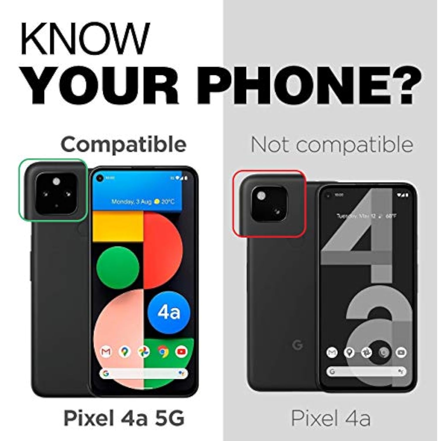Rebelshield Designed For Pixel 4A 5G Case With Screen Protector, Heavy Duty Full Body Protective Cover With Build-In Screen Guard For Google Pixel 4A 5G - Black