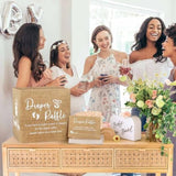 51Pcs Burlap Print Diaper Raffle Tickets With Box Baby Shower Games, Neutral Kraft Diaper Raffle Cards Box Baby Shower Decorations For Boy Girl