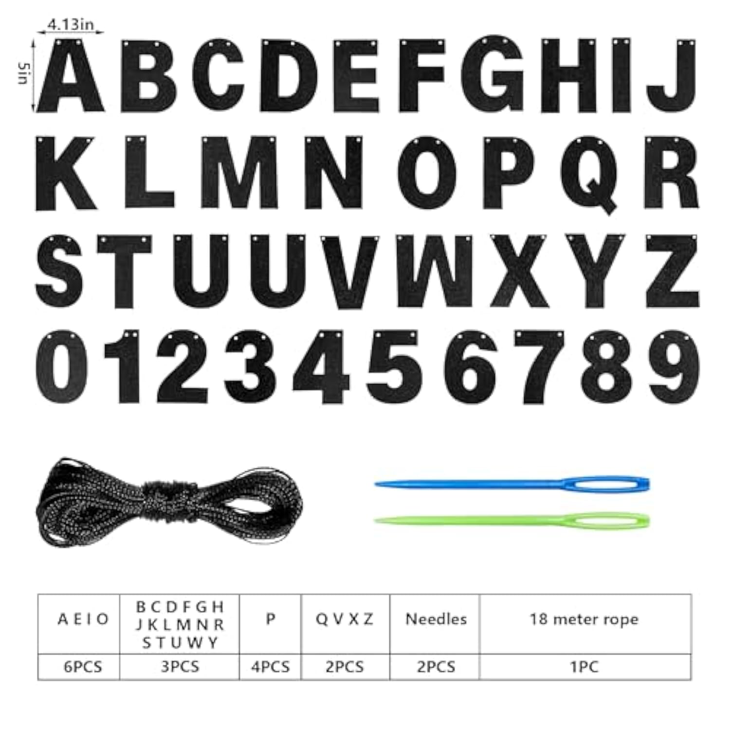 DIY Custom Black Glitter Banner Kit – Personalized Hanging Decoration for Birthday, Graduation & More