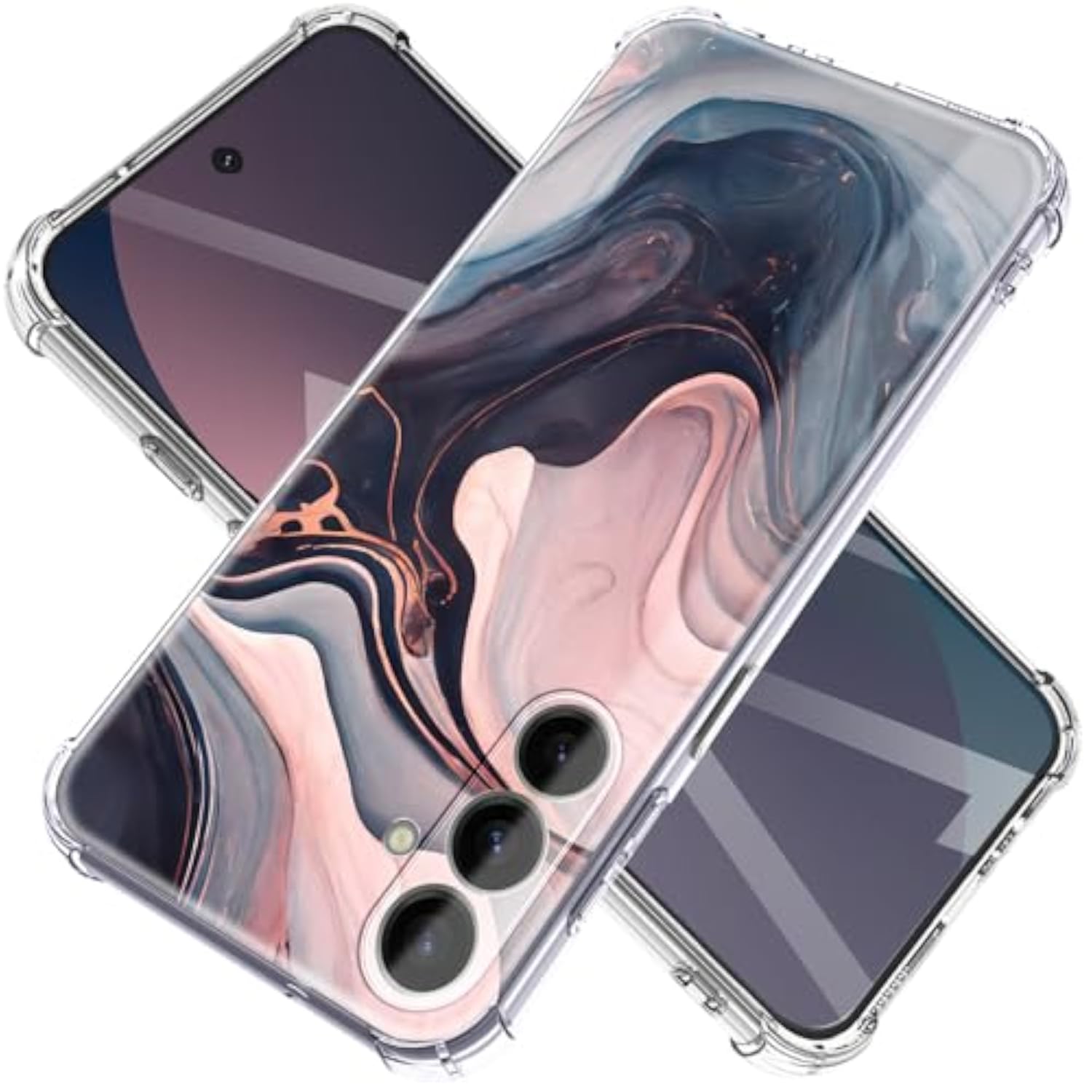 Samsung Galaxy A17 5G 6.7" Marble Planet Soft Slim TPU Protective Shockproof Phone Case Cover for Nighttime Protection