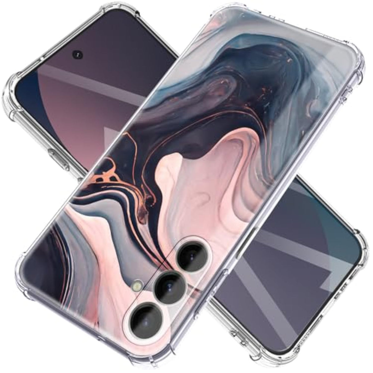 Samsung Galaxy A17 5G 6.7" Marble Planet Soft Slim TPU Protective Shockproof Phone Case Cover for Nighttime Protection