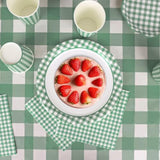 170 Pieces Sage Green And White Party Supplies Disposable Paper Plates Napkins Cups Knives Spoons Forks Tablecloth Banner For Wedding Bridal Baby Shower Decorations, Serve 24