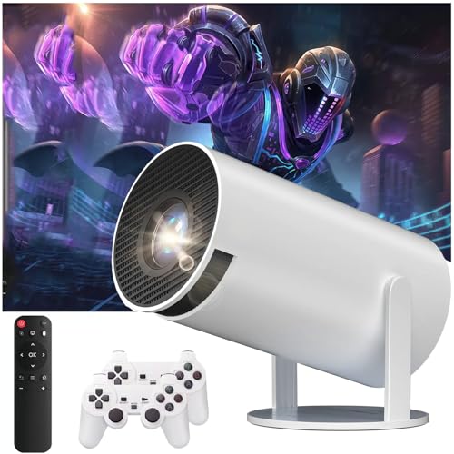[270°Adjustable Stand] Smart Mini Projector With Wifi 6 And Bluetooth, Auto Keystone Outdoor Movie Projector 1080P Hd 200 Ansi Support,Portable Home Projector For Tv/Laptop/Usb