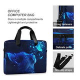 Cat Butterfly Light Blue Laptop Messenger Bag Case Sleeve Briefcase For Men Women