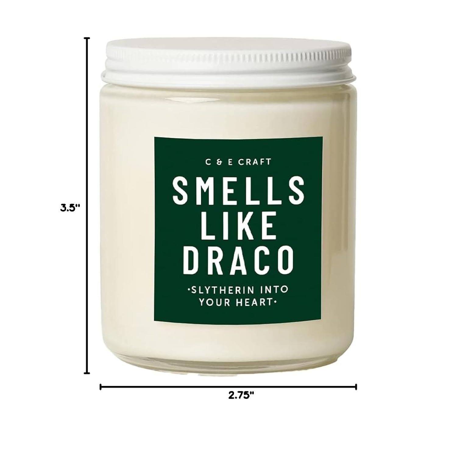 Smells Like Draco Soy Wax Candle - Mahogany Apple Scented - Wizarding World Gift - 8 Oz Jar Candle
