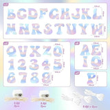 Diy Party Holographic Banner - 112Pcs Make Your Own Customize Letters With Lights Holographic Banners Kit For Birthday Baby Shower Valentines House Warming Wedding Holiday Party Decoration