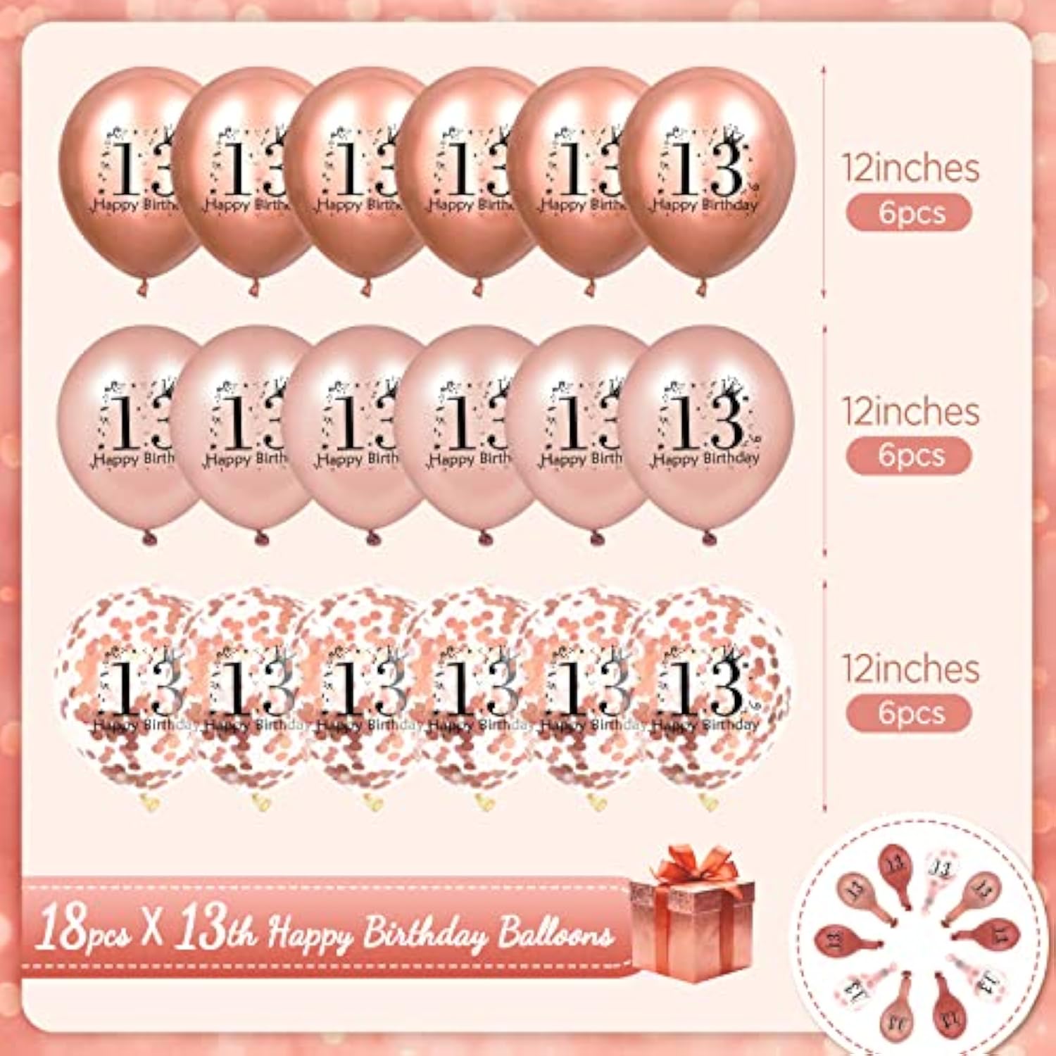 85Th Birthday Balloons 18 Pcs Rose Gold Happy 85Th Birthday Latex Balloons Confetti Balloons Rose Gold 12 Inch