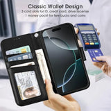 iPhone 16 Pro Wallet Case with Card Holder, RFID Blocking, Kickstand, Wristlet