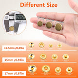 15Mm Leather Snap Button Kits With Hammer Punch Spacer, 90 Sets Metal