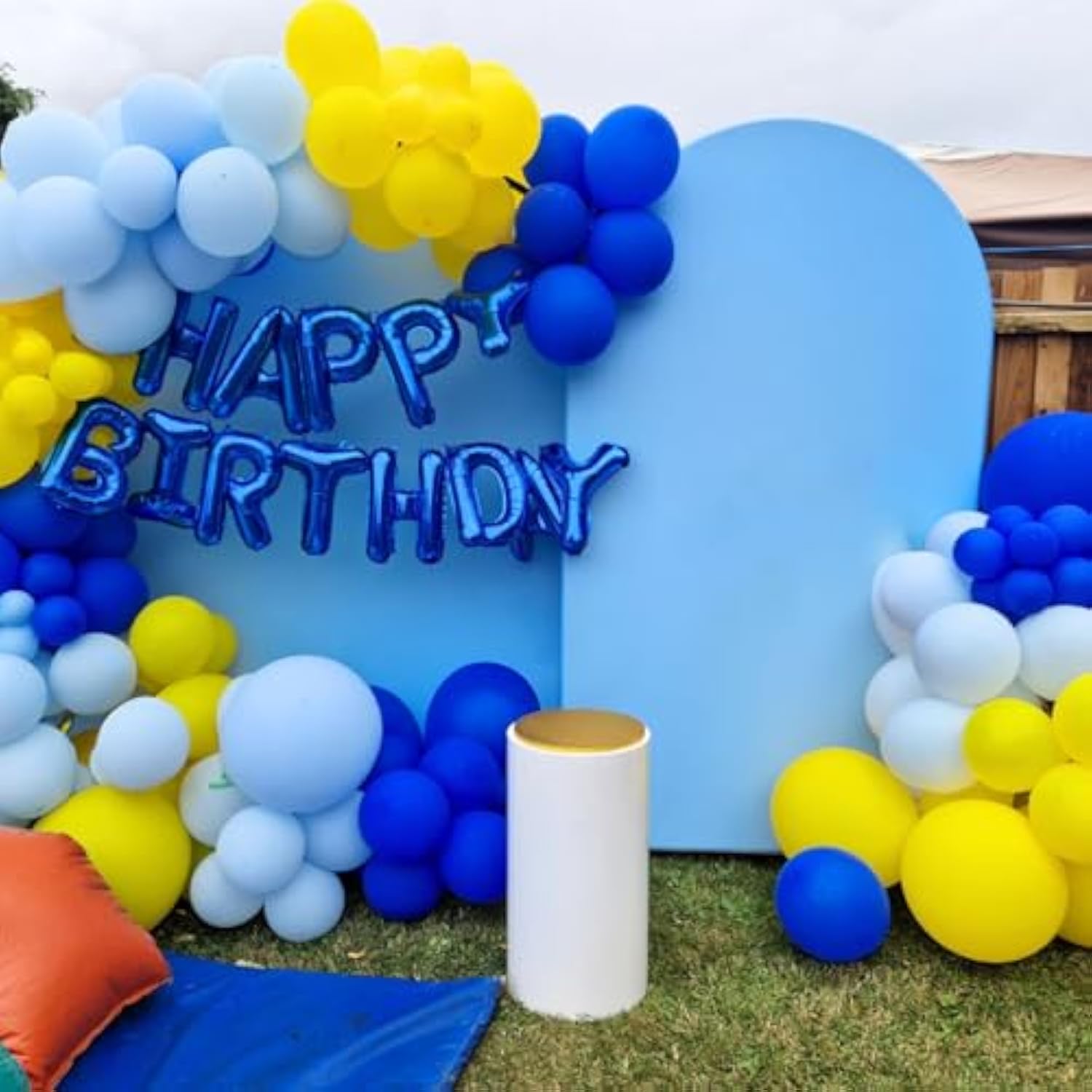 Royal Blue & Yellow Balloon Garland Kit: 105-Piece Party Decor