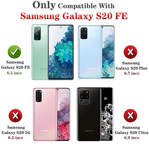 for Galaxy S20 FE 5G Case with Screen Protector: [Military Grade 20ft. Drop Tested] Ring Shockproof Protective Phone Case for -Samsung Galaxy S20 FE