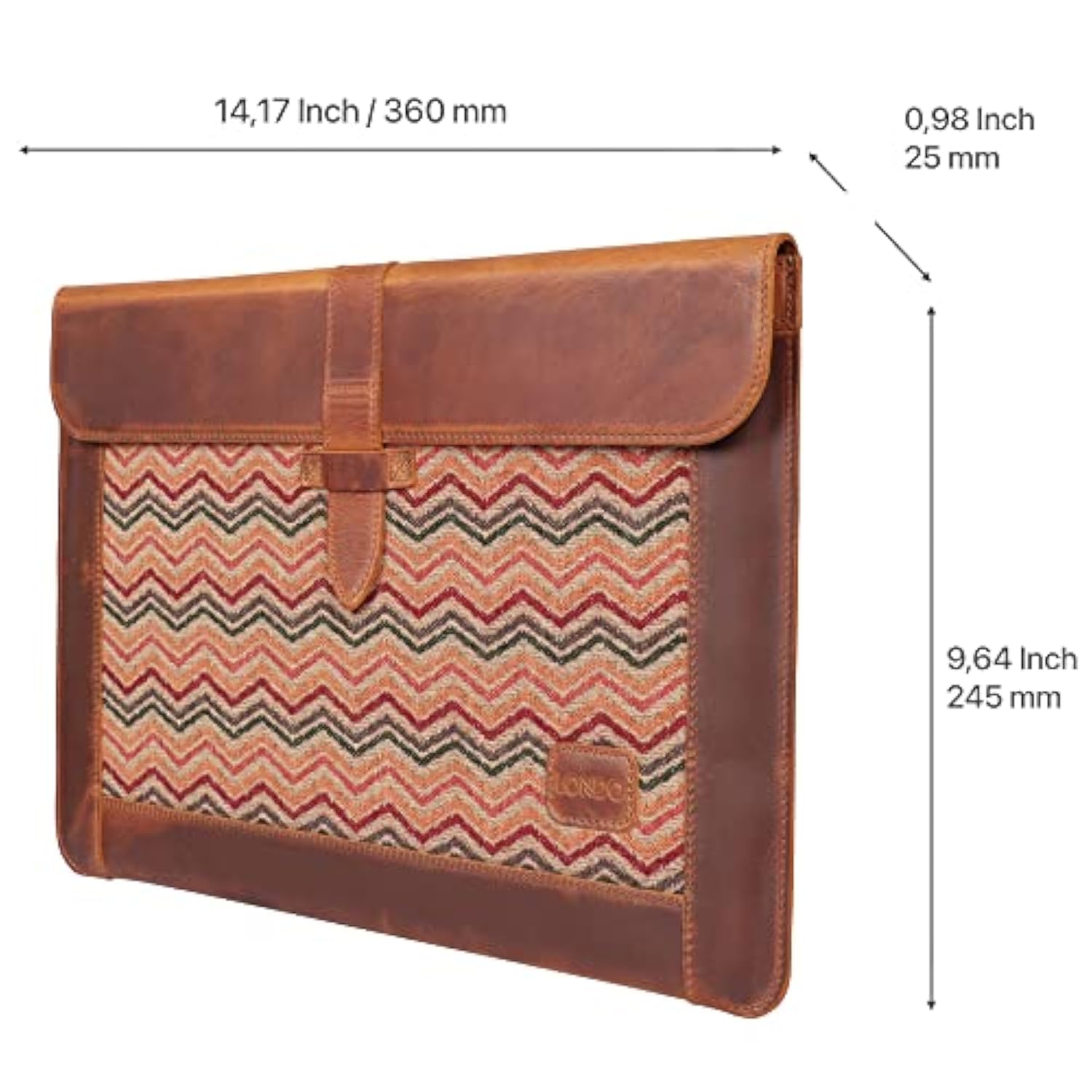 Top Grain Leather Macbook Bag Laptop Sleeve for MacBook Pro and MacBook Air Case 14 Inch - 13 Inch (M4, M3, M2, M2, M1, Pro, Max) 13.3 Inch, iPad Pro 12.9 Inch - 2020 to 2024 Models