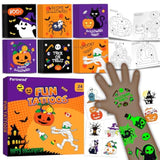 24 Pack Halloween Party Favors For Kids, 96 Pcs Luminous Tattoos & 48 Mazes Games For Halloween Goodie Bags Stuffers, Halloween Party Supplies Classroom Prizes Trick Or Treat For Kids
