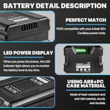 80V 3.5Ah Replacement Battery For Kobalt 80V Battery Kb2580-06 Kb580-06 Kb680-06 Kb280-06, Rechargeable Lithium Ion Battery For Kobalt 80V Cordless Power Tools