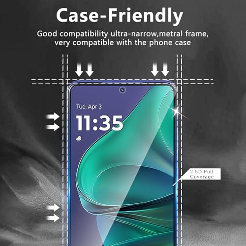 3 Pack Screen Protector Designed for Motorola Moto G Stylus 5G 2025,Ultra HD Clear, Anti-Fingerprint,9H Hardness Tempered Glas Film,Scratch