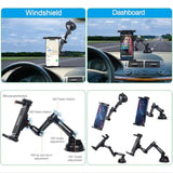 5-in-1 Car Phone Holder Dashboard Windshield Mount for All Smartphones