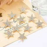 10 Pcs Sliver Rhinestone Buttons Crystal Embellishments For Clothing J