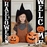Halloween Banners & Outdoor Porch Signs, Happy Halloween Welcome Yard Decor