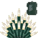 Battery Operated Christmas Lights, 50 Led 16Ft Waterproof String Christmas Tree Lights With 8 Modes, Xmas Decorations Fo