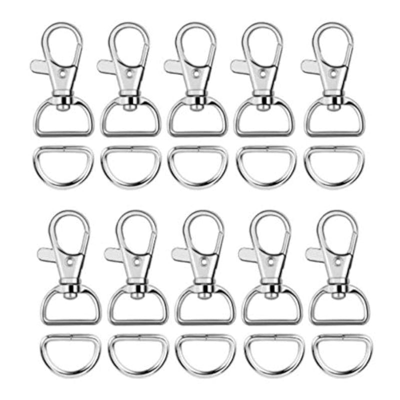 Wafjmaf Metal Snap Hook Ring Bulk 60 Pcs, 30Pcs Swivel Clasp Buckle And 30Pcs